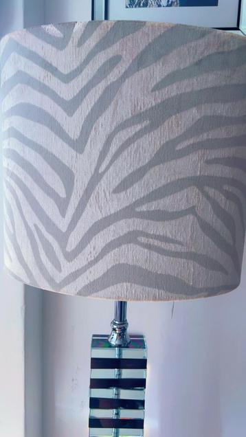 lampenkap zebraprint zilver/wit beschikbaar voor biedingen
