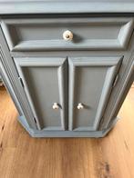 Blauw grijzig kastje met lade, Ophalen