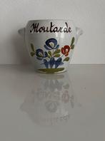 Franse mosterdpot Moutarde handbeschilderd vintage aardewerk, Antiek en Kunst, Antiek | Porselein, Ophalen of Verzenden