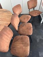 6 eetkamer stoelen cognac, Antiek en Kunst, Ophalen