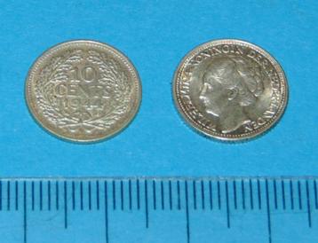 Nederland - dubbeltje 1944P - zilver beschikbaar voor biedingen