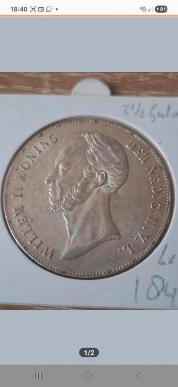 2 1/2 Gulden (Rijksdaalder) 1846 Lelie in Topkwaliteit.  beschikbaar voor biedingen