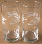 2x Coca Cola recht glazen met tekst Drink Coca-Cola Coke, Verzamelen, Glas en Borrelglaasjes, Verzenden, Nieuw, Bierglas