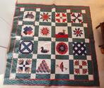 Grote handgemaakte quilt (270 x 270 cm) – uniek erfstuk, Ophalen of Verzenden