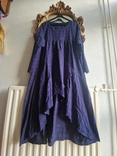 Apart Viscose linnen blauw geblokt lang overslag jurk, Kleding | Dames, Grote Maten, Zo goed als nieuw, Jurk, Blauw, Ophalen of Verzenden