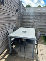 Complete tuintafelset grijs, Ophalen, Zo goed als nieuw