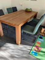 Te koop mooie teak houten eettafel, Ophalen, Gebruikt, Teakhout, 200 cm of meer