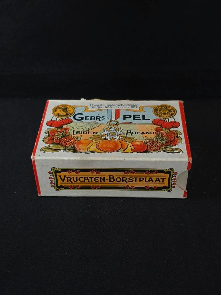 Mooi oud antiek doosje, karton, gebr's Pel, Leiden, Antiek en Kunst, Curiosa en Brocante, Ophalen of Verzenden