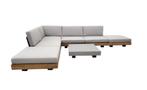 Hoek Loungeset Los Angeles | 7-delig | Stone Grey | Acacia |, Verzenden, Nieuw, Loungeset, Bank