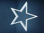 Houten ster / Witte ster / Kerstmis / Decoratie / KERSTSTER, Ophalen of Verzenden, Gebruikt