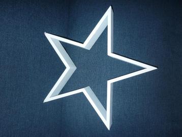 Houten ster / Witte ster / Kerstmis / Decoratie / KERSTSTER beschikbaar voor biedingen