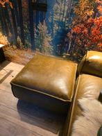 Hocker poef, Ophalen, Leer, Zo goed als nieuw, Modern