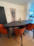 Prachtige houten zwarte eettafel. 210x100x78cm, Huis en Inrichting, Tafels | Eettafels, Ophalen