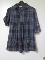 M-23 Blauw geruite crinkle blouse - maat M., Maat 38/40 (M), Blauw, Yessica, Ophalen of Verzenden