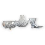 3 delige kristallen set vintage schaal mand vaas 2506, Antiek en Kunst, Ophalen of Verzenden