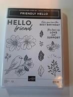 Stampin up: stempelset en bijbehorend dsp: friendly hello, Ophalen of Verzenden, Zo goed als nieuw