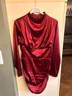 Shein Satijnachtige Jurk, Bordeaux Rood, maat 40, Maat 38/40 (M), Verzenden, Zo goed als nieuw, SHEIN