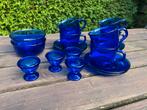 Arcoroc blauw glas servies, Huis en Inrichting, Keuken | Servies, Gebruikt, Ophalen of Verzenden, Glas, Kom(men)