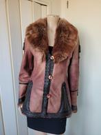 Ferrucci leren lammycoat lams jas maat 36, Ophalen of Verzenden, Zo goed als nieuw, Maat 36 (S), Bruin