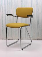 vintage eetkamerstoel - basis stoel is 100 euro, Huis en Inrichting, Stoelen, Ophalen, Metaal, Gebruikt, Blauw