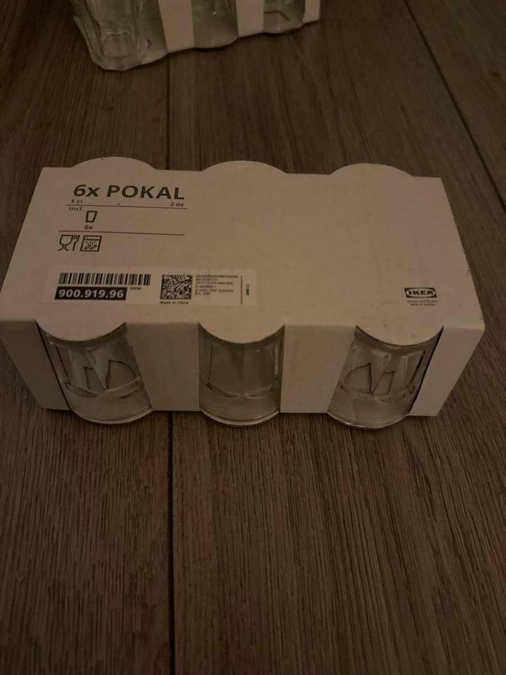 Ikea Pokal Shotglaasjes/Espressoglaasjes - 12 stuks, Huis en Inrichting, Keuken | Bestek, Nieuw, Rvs of Chroom, Vaatwasserbestendig