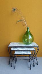 Vintage mimiset, miniset, nesting tables, bijzettafeltjes, Huis en Inrichting, Ophalen, Gebruikt, Vintage, Nvt