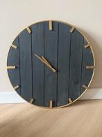 Stijlvolle zwarte wandklok - NIEUW - 60x60cm, Huis en Inrichting, Woonaccessoires | Klokken, Ophalen of Verzenden, Zo goed als nieuw