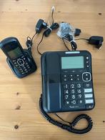 vaste ouderen telefoon in combinatie met draadloze handset, Telecommunicatie, Ophalen of Verzenden, Nieuw, 1 handset, Stralingsarm