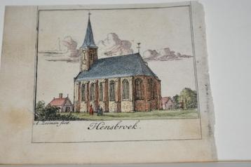 HENSBROEK ABRAHAM ZEEMAN Gravure 1732 Handgekleurd GK3 beschikbaar voor biedingen