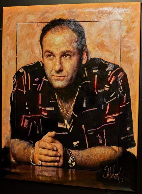 Peter Donkersloot - Tony Soprano schilderij sopranos, Antiek en Kunst, Kunst | Schilderijen | Modern, Ophalen of Verzenden