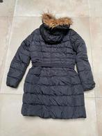 Zwarte gewatteerde jas met bontkraag om de capuchon- Maat L, Zwart, Maat 42/44 (L), Ophalen of Verzenden, Zo goed als nieuw