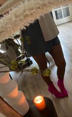 Fuchsia  roze enkellaarzen met naaldhak, Lage of Enkellaarzen, Ophalen of Verzenden, Zo goed als nieuw, Roze