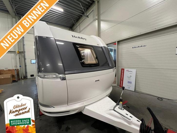 Hobby Excellent Edition 495 UL 1750 KG AS, Caravans en Kamperen, Caravans, Bedrijf, tot en met 4, Rondzit, Hobby, 2 aparte bedden