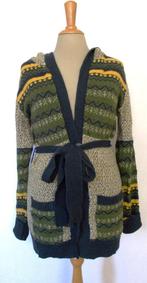 Noors look hoodie print vest met capuchon! M, Verzenden, Zo goed als nieuw, Maat 38/40 (M), Groen