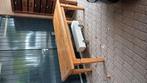 Massief eiken eettafel 192 x 76. hoogte: 78, Ophalen, Gebruikt, Eikenhout, 50 tot 100 cm