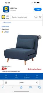 Slaapfauteuill Lidl (blauw), Ophalen, Eenpersoons, Blauw, Nieuw