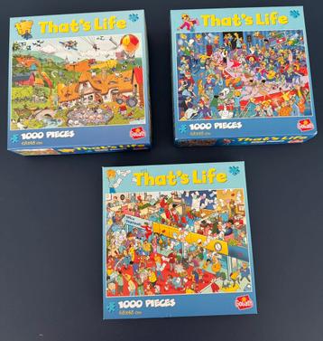 Set van 3x Thats life drukke puzzel 1000 stukjes boerderij beschikbaar voor biedingen