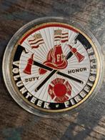 Brandweer Challenge Coin - Vrijwilliger, Verzamelen, Ophalen of Verzenden, Zo goed als nieuw