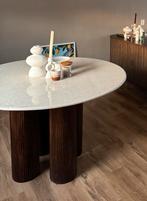 Marmeren eettafel Xavi, Huis en Inrichting, Tafels | Eettafels, Ophalen, Japandi, 100 tot 150 cm, Rond