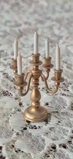 Vintage 5-arms kandelaar voor poppenhuis, Verzamelen, Ophalen of Verzenden, Gebruikt, Poppenhuis