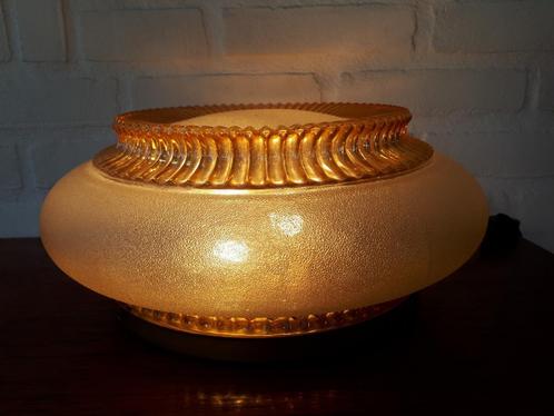 Vintage retro plafonniere plafondlamp wandlamp glas jaren 60, Huis en Inrichting, Lampen | Plafondlampen, Zo goed als nieuw, Glas