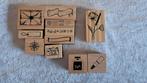 Nieuw setje stempels Reizen/post,  rubberen stempels op hout, Ophalen of Verzenden, Zo goed als nieuw, Houten stempel