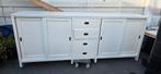 Grote witte dressoir - 250 cm breed, Ophalen, Gebruikt, Landelijk, 200 cm of meer