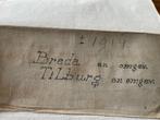 Oude landkaart op linnen, Gelezen, Ophalen of Verzenden, Landkaart, 1800 tot 2000