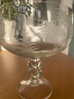 Kristallen bokaal met hert en decoratie, Antiek en Kunst, Antiek | Glas en Kristal, Ophalen of Verzenden