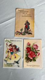 3 stuks oude ansichtkaarten Hartelijk Gefeliciteerd, Ophalen of Verzenden, 1940 tot 1960