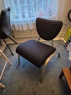Zgn Franse wachtkamerstoel zwart/grijs, Ophalen, Zwart, Zo goed als nieuw, Metaal
