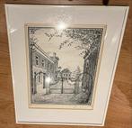 Pentekening Kerkstraat Maasland, Antiek en Kunst, Ophalen of Verzenden