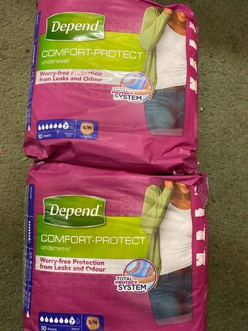 Depend Comfort Protect Ondergoed S/M (2 pak) beschikbaar voor biedingen