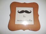 Nieuw Houten Le Moustache Fotolijstje, Ophalen of Verzenden, Nieuw